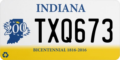IN license plate TXQ673