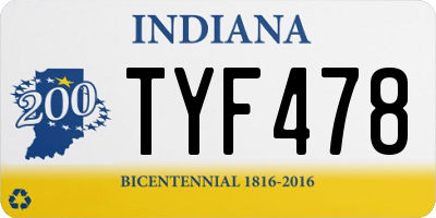 IN license plate TYF478