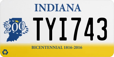 IN license plate TYI743