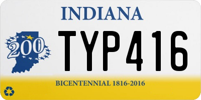IN license plate TYP416