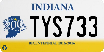 IN license plate TYS733
