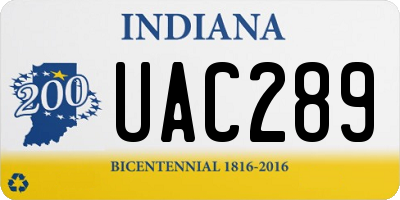 IN license plate UAC289