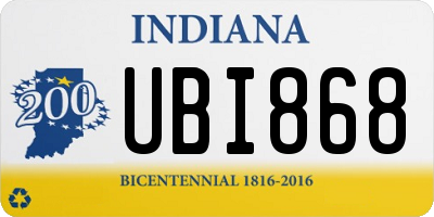 IN license plate UBI868
