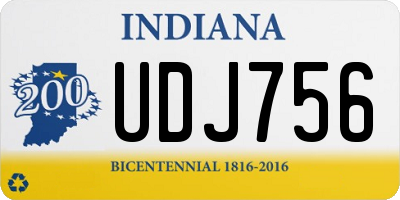 IN license plate UDJ756