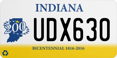 IN license plate UDX630