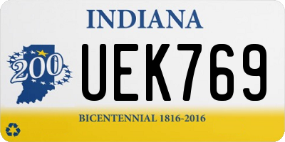 IN license plate UEK769