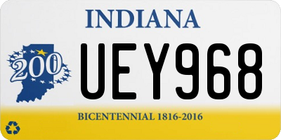 IN license plate UEY968