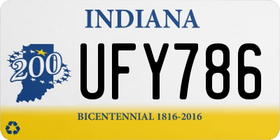 IN license plate UFY786
