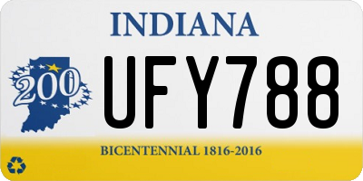 IN license plate UFY788