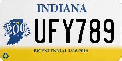 IN license plate UFY789