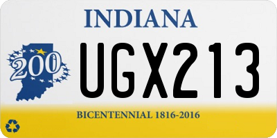 IN license plate UGX213