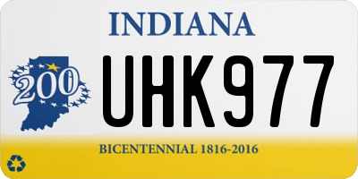 IN license plate UHK977