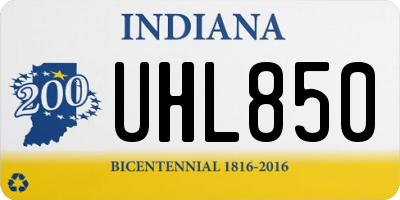 IN license plate UHL850