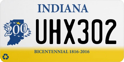 IN license plate UHX302