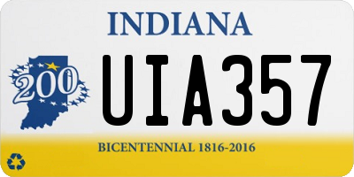 IN license plate UIA357