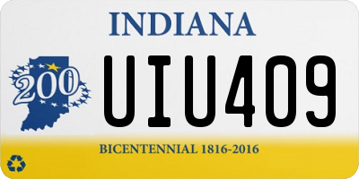 IN license plate UIU409