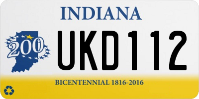 IN license plate UKD112