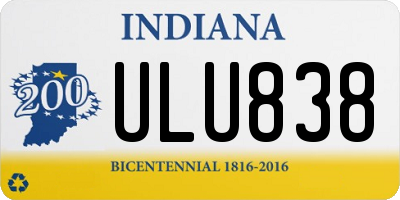 IN license plate ULU838