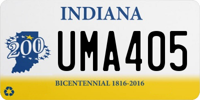 IN license plate UMA405