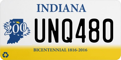 IN license plate UNQ480