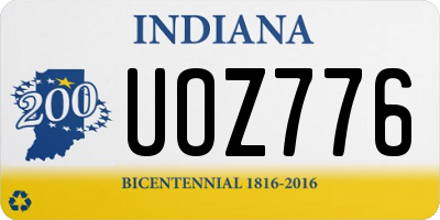 IN license plate UOZ776