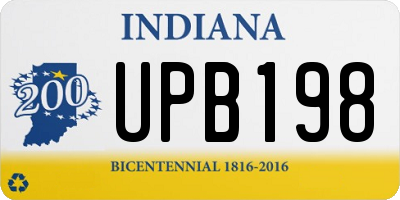 IN license plate UPB198