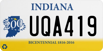 IN license plate UQA419