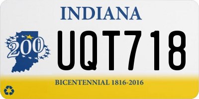 IN license plate UQT718