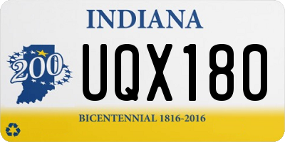 IN license plate UQX180