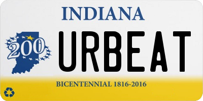 IN license plate URBEAT