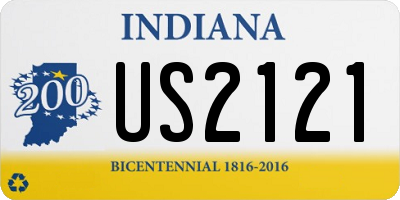 IN license plate US2121