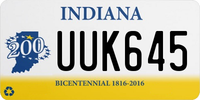 IN license plate UUK645