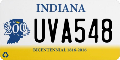 IN license plate UVA548