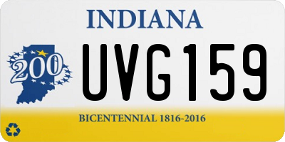 IN license plate UVG159