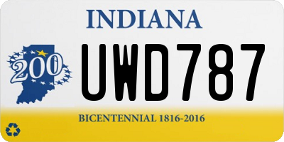 IN license plate UWD787