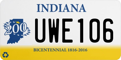 IN license plate UWE106