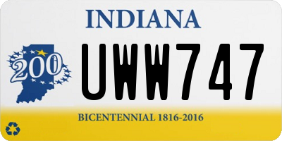 IN license plate UWW747