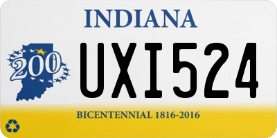 IN license plate UXI524