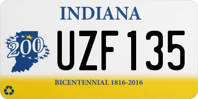 IN license plate UZF135