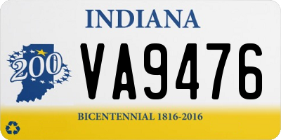 IN license plate VA9476