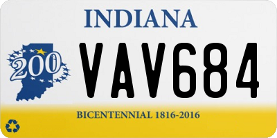 IN license plate VAV684