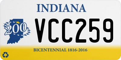 IN license plate VCC259