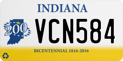 IN license plate VCN584