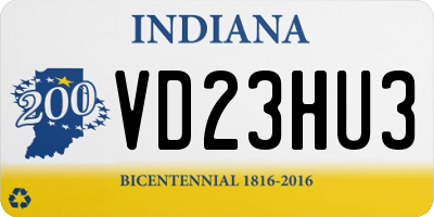 IN license plate VD23HU3