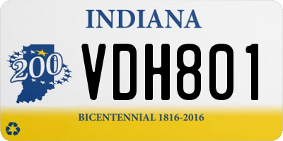 IN license plate VDH801