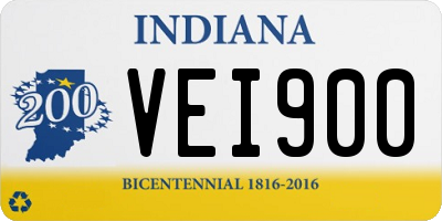 IN license plate VEI900