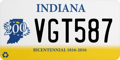 IN license plate VGT587