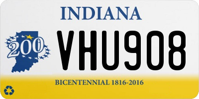 IN license plate VHU908