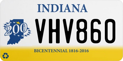 IN license plate VHV860