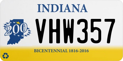 IN license plate VHW357